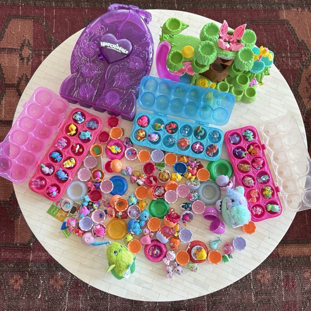 Huge lot of Hatchimals Animals Accessories Playset Cases Rare Flocked Xmas Eggs